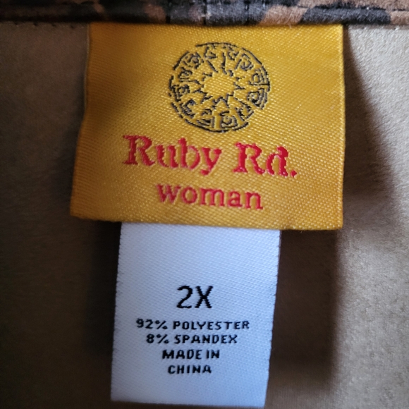 RUBY Rd. Woman Leopard Print Jacket 2X - Picture 3 of 11